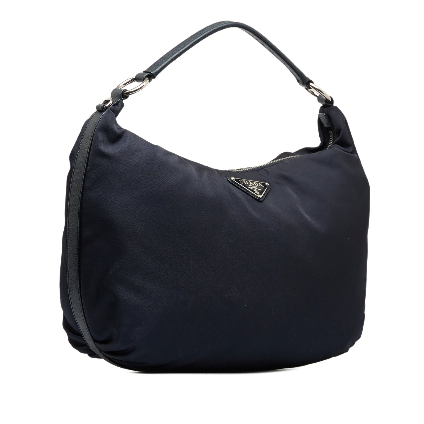 Prada Hobo Bag Tessuto Blue Shoulder Bag