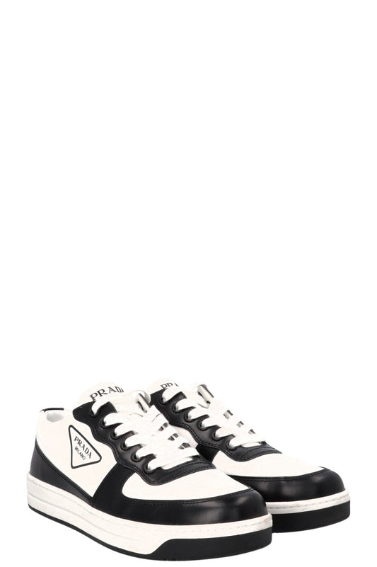Prada Downtown Sneaker Black White Logo Shoes