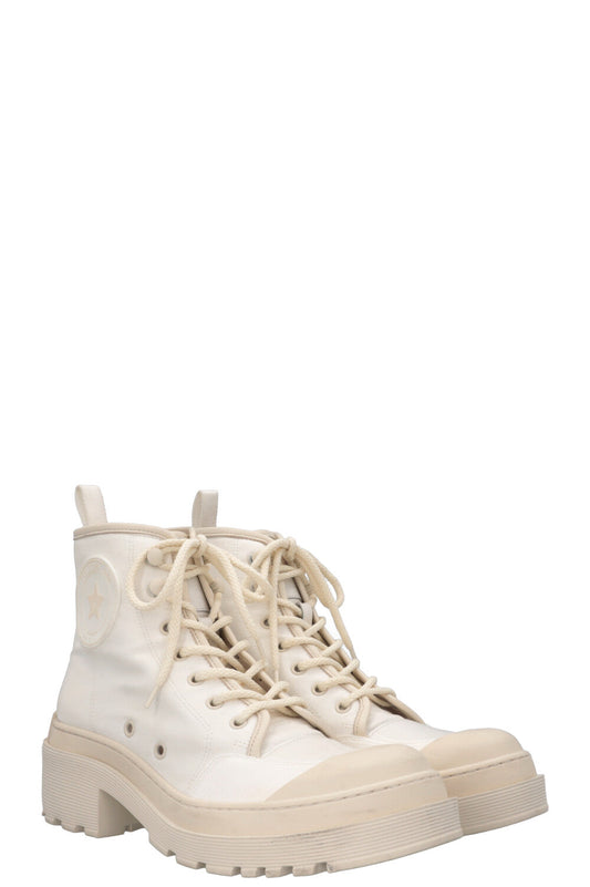 Dior D-Rise Boots Ivory Canvas Shoes