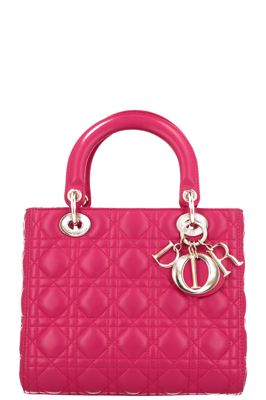 Dior Handbag Lady Pink Medium