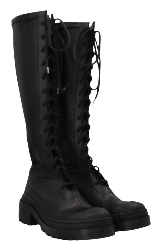 Dior Handbag Arcade Lace Up Boots Black Shoes