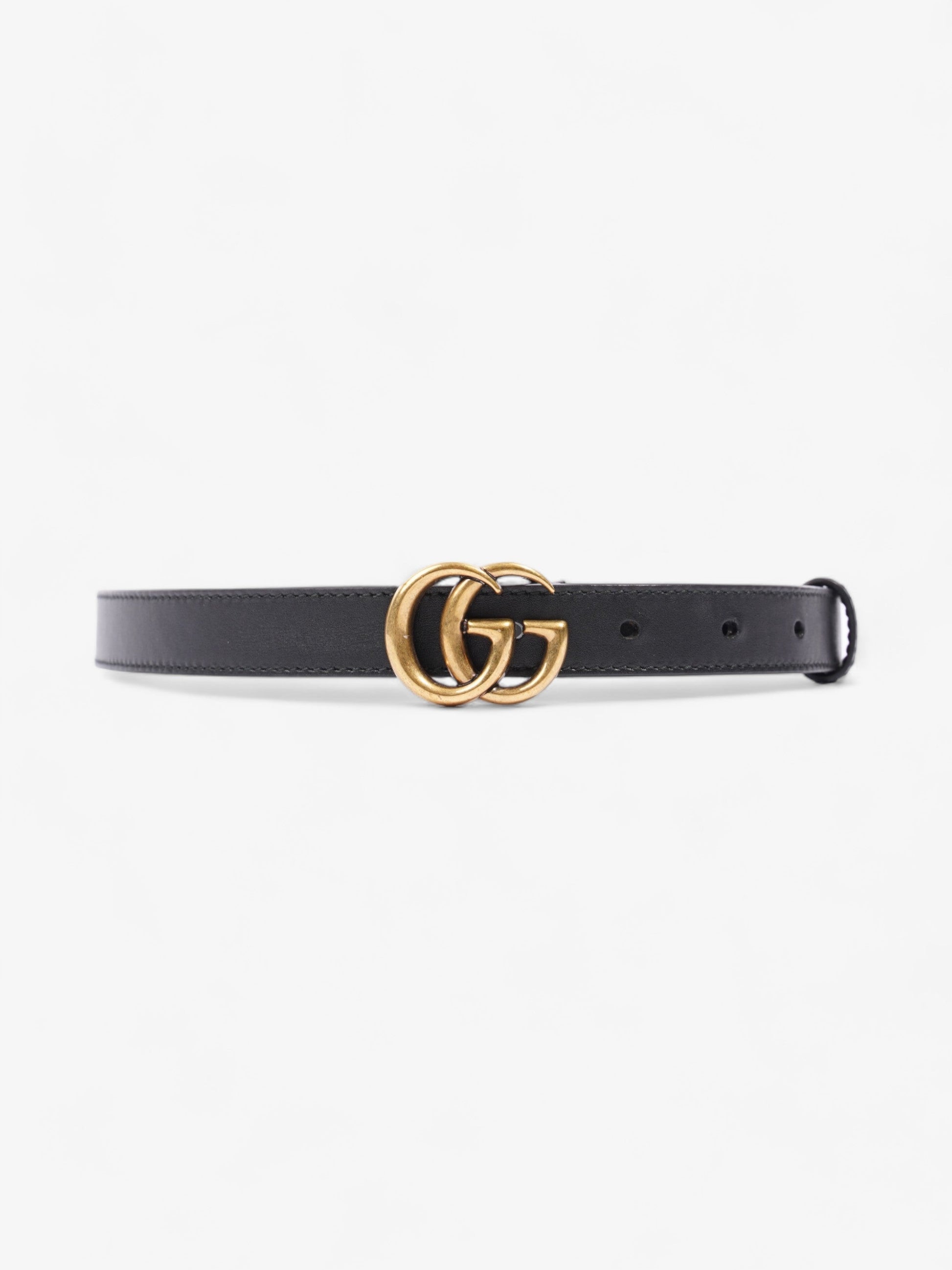 Gucci Marmont Thin Belt Handbag Leather Black Accessory 65Cm 26