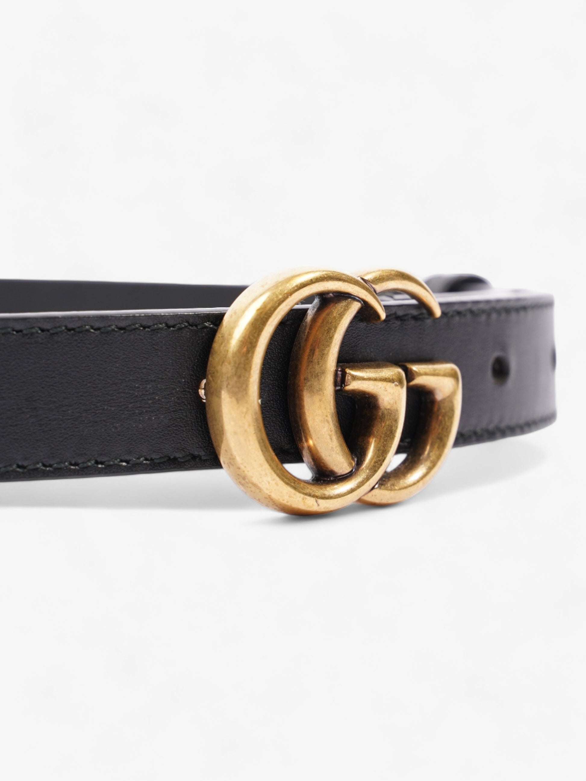 Gucci Marmont Thin Belt Handbag Leather Black Accessory 65Cm 26