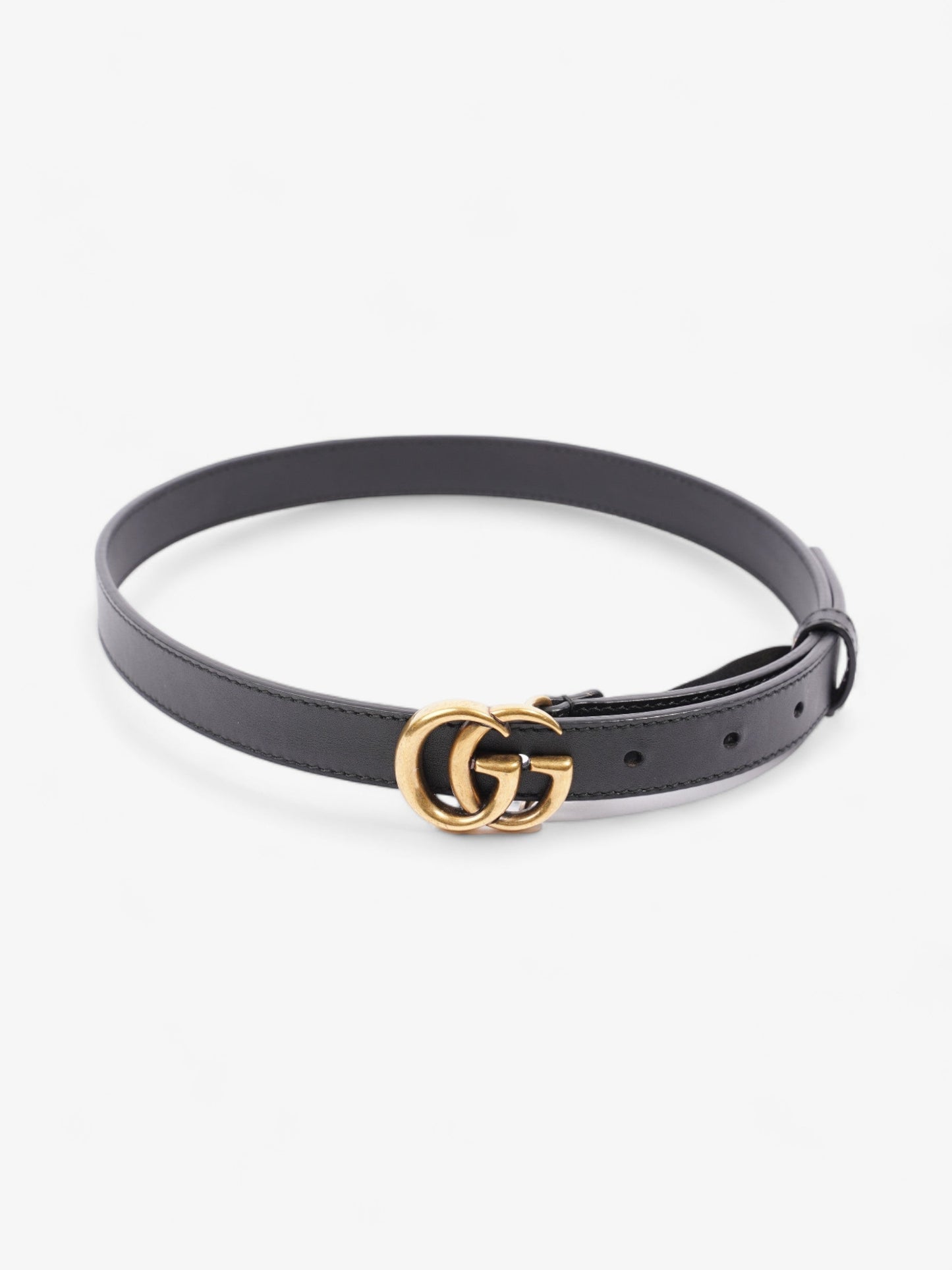 Gucci Marmont Thin Belt Handbag Leather Black Accessory 65Cm 26