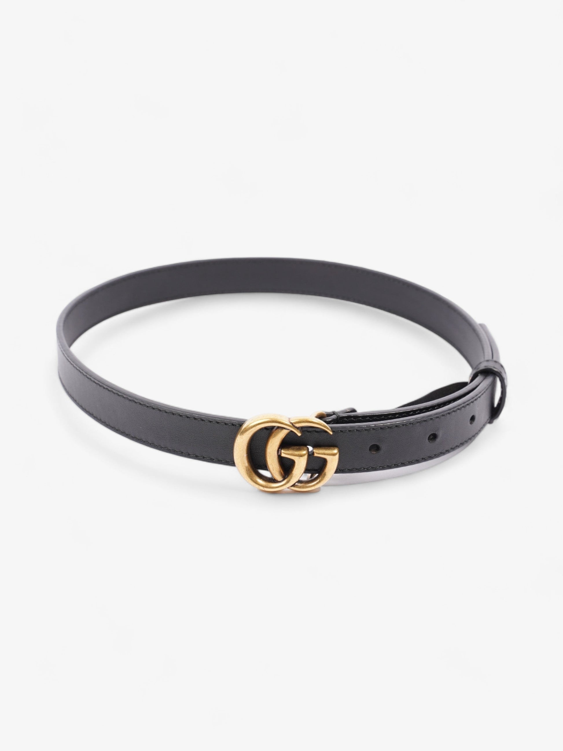 Gucci Marmont Thin Belt Handbag Leather Black Accessory 65Cm 26