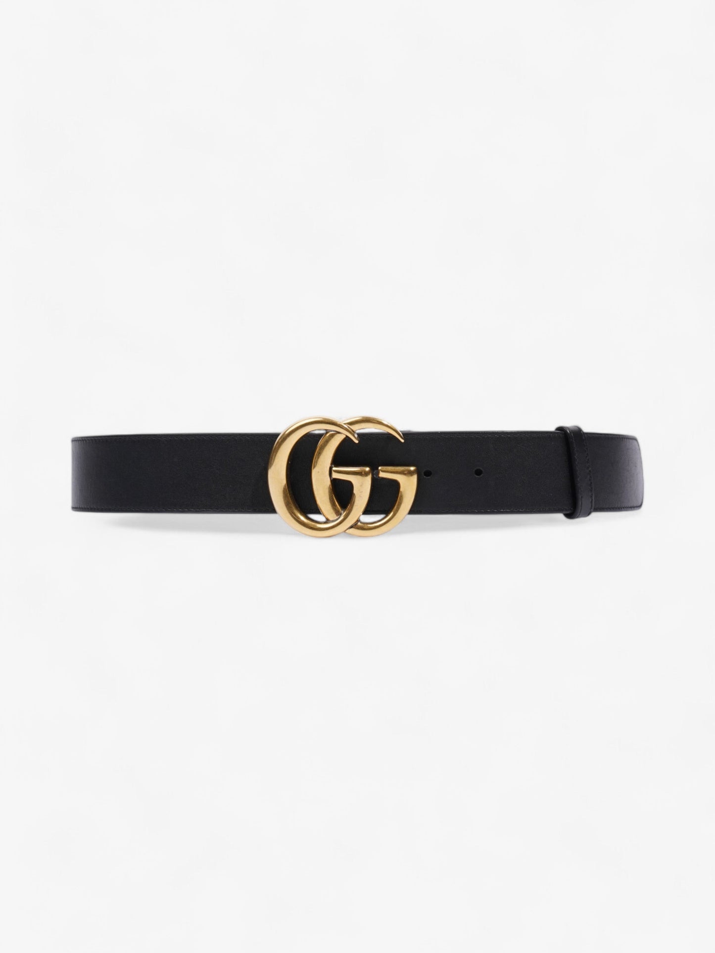 Gucci Marmont Re Edition Wide Belt Handbag Leather Black Accessory 85Cm 34