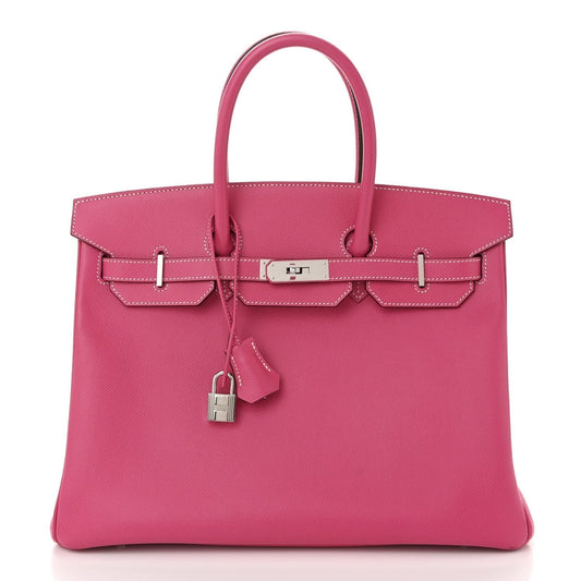 Hermes Epsom Birkin Rose Tyrien Handbag Travel Bag