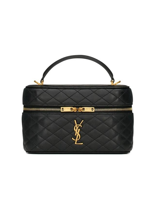 YSL Saint Laurent Saint Laurent Trending Gabi Vanity Lambskin Tote Black Mini Tote Bag