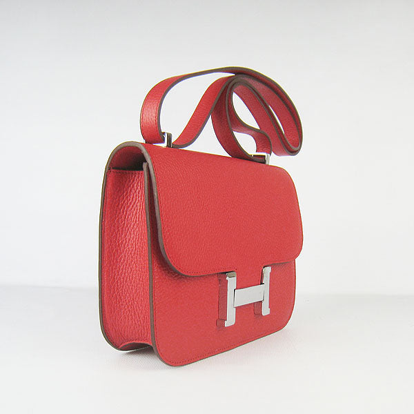 Hermes Luxury Constance Cowskin Bag H Leather Red Travel Bag