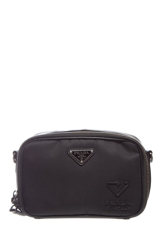 Prada Handbag Re-Nlyon and Cross-Body Leather Black