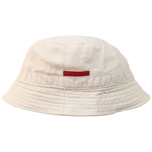 Prada Bag Sport Hat Cream Bucket Bucket Bag