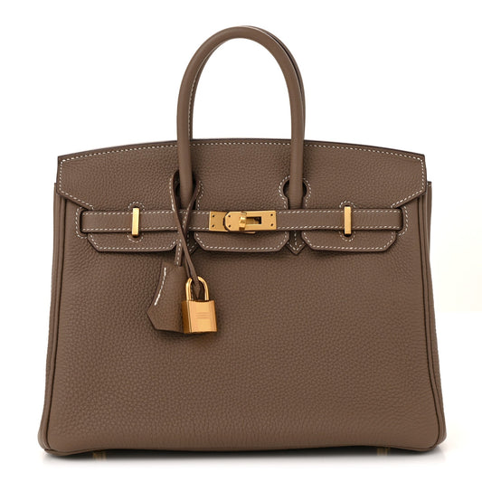 Hermes Togo Birkin Etoupe Handbag Travel Bag 25 Etoupe 1763161