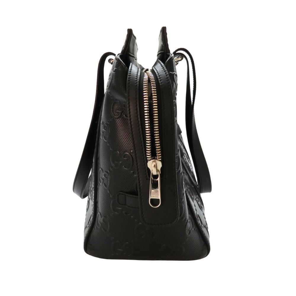 Gucci Emboss Tote Bag Leather