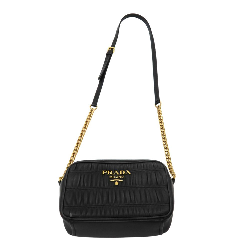 Prada 1Bh112 Shoulder Bag Leather Nylon