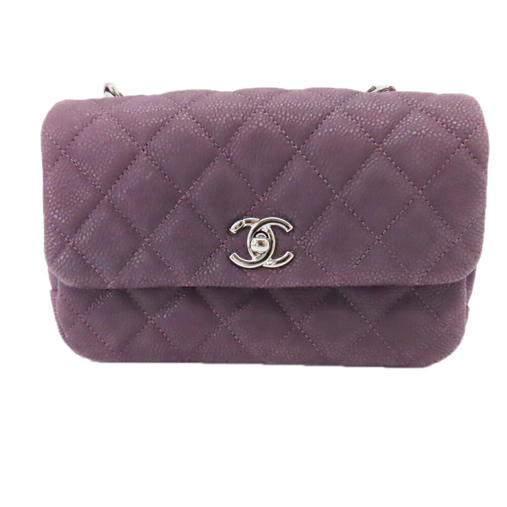 Chanel Caviar Skin Mini Matelassé Chain Shoulder Bag