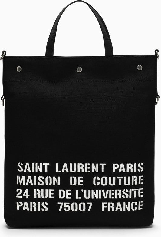YSL Saint Laurent Saint Laurent Trending Men North South Tote Canvas Black Tote Bag