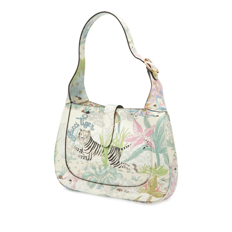 Gucci Jackie Tiger Motif 2Way Bag Leather Travel Bag