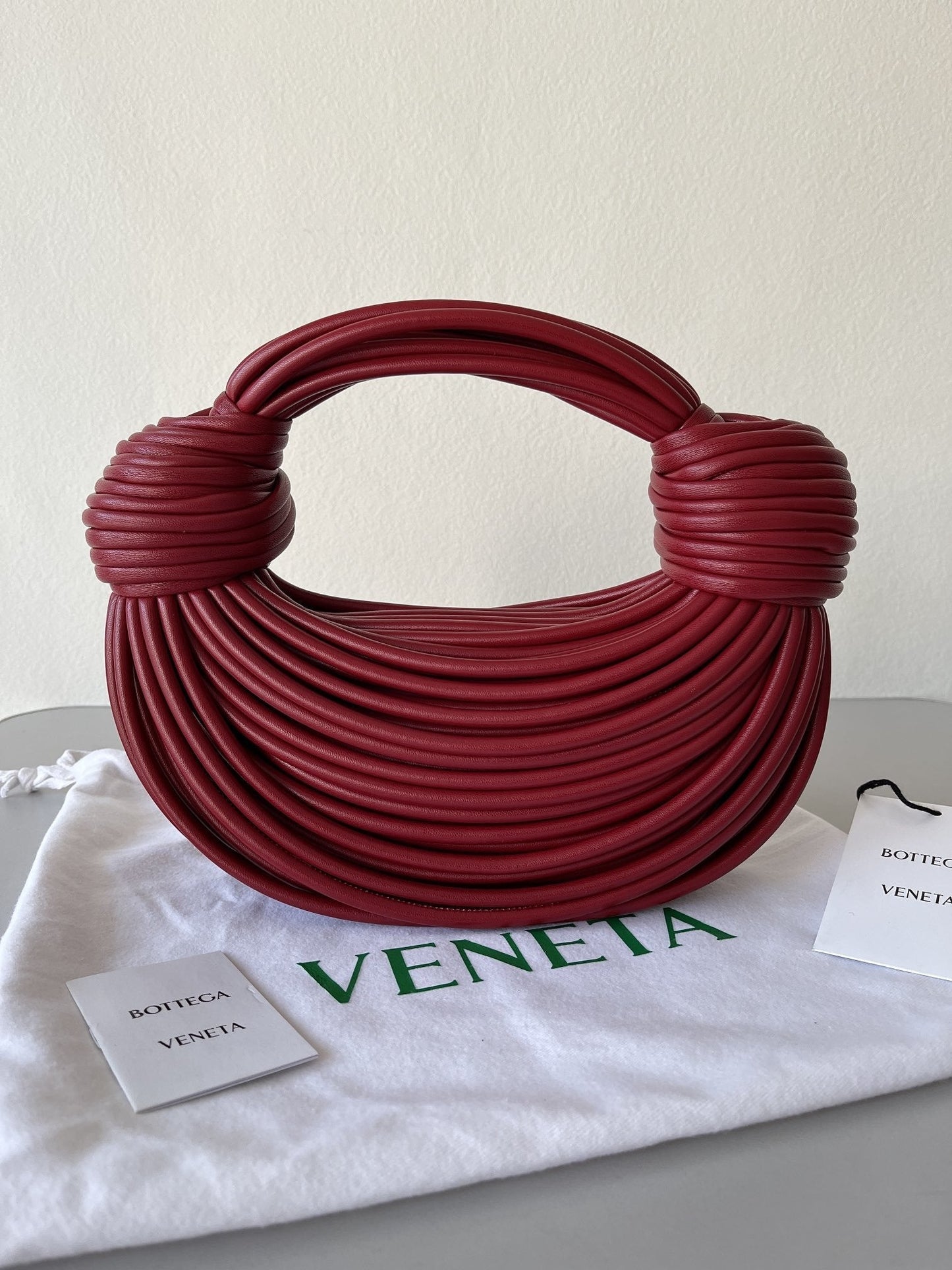 Top Quality Double Knot For Women Bags Red Travel Bag