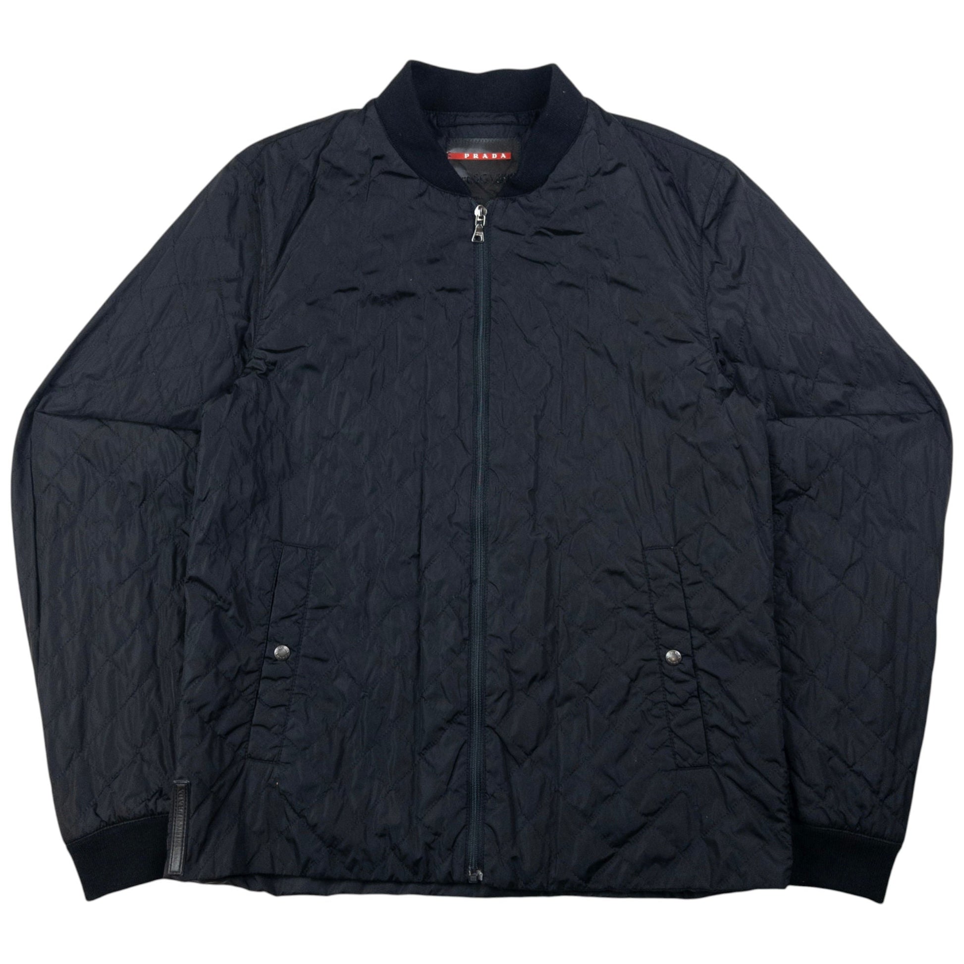 Prada Handbag Sport Bomber Jacket Quilted Black