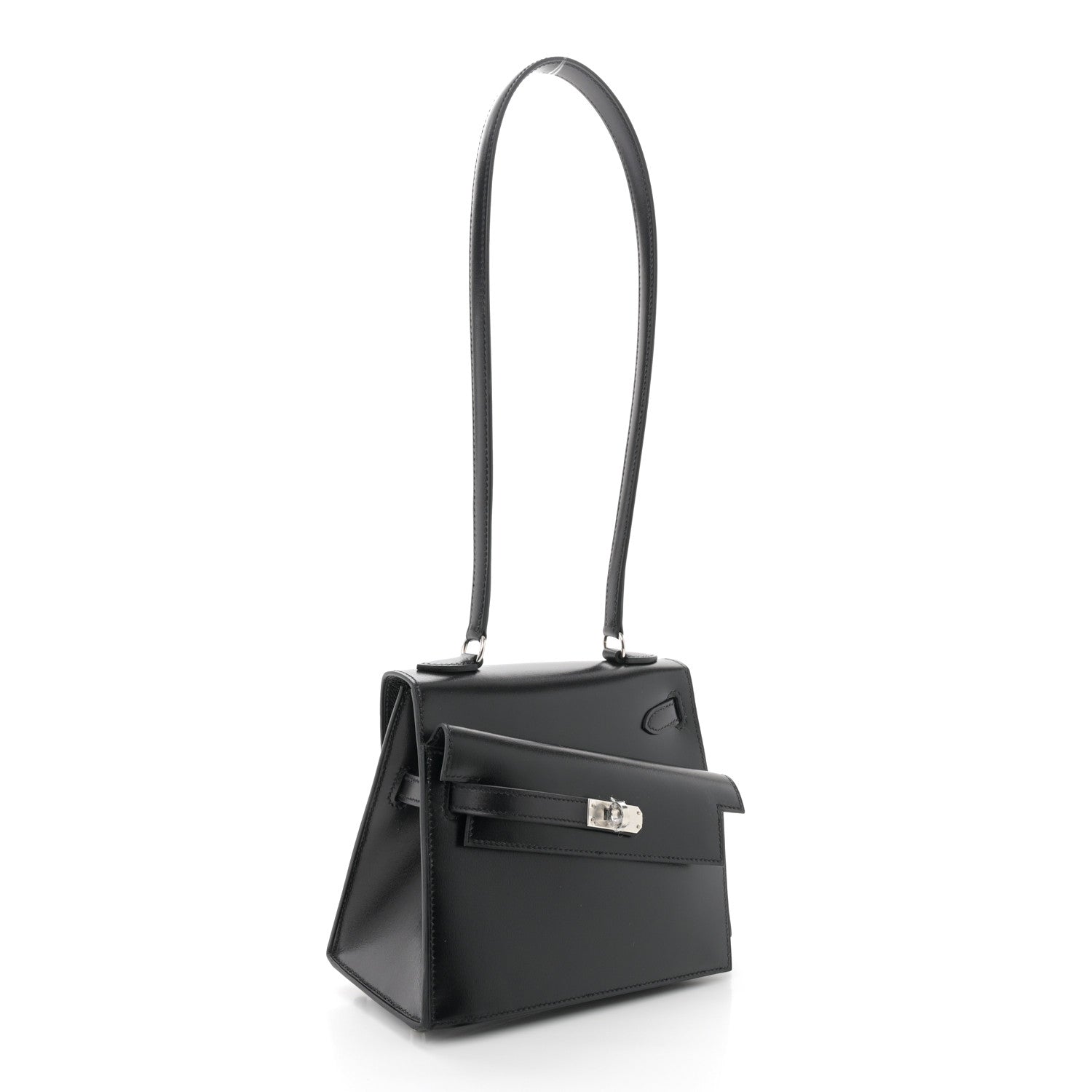 Hermes Box Kelly En Desordre Sellier Handbag Black Travel Bag