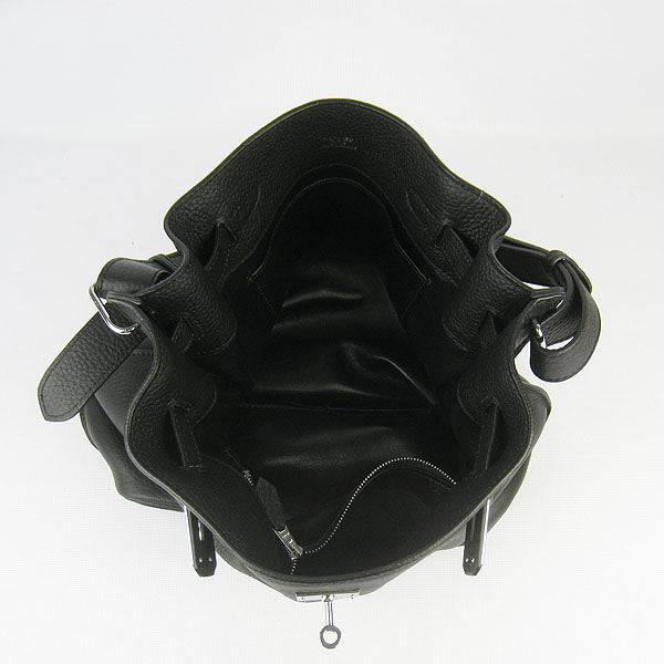 Hermes Luxury Nappa Shoulder Bag Leather Black