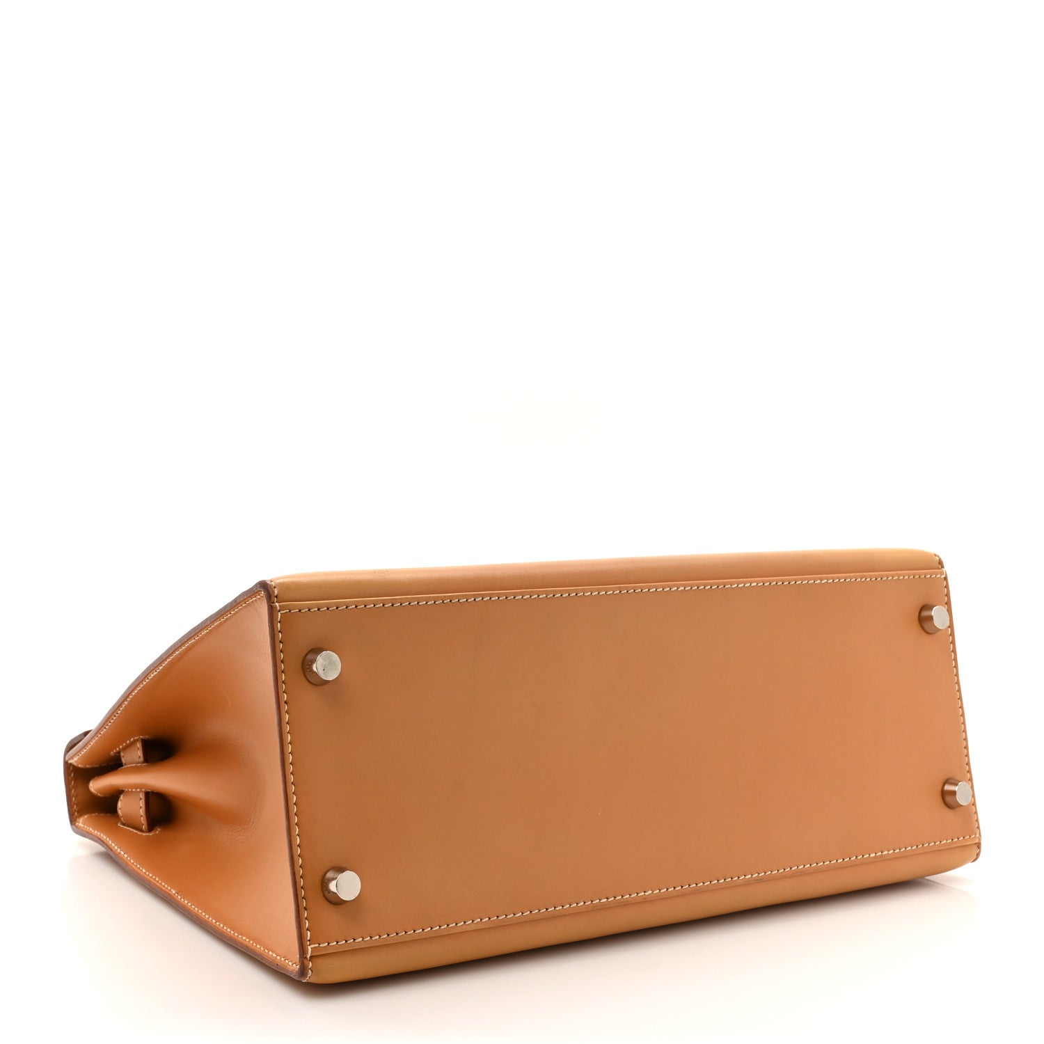 Hermes Vache Natural Kelly Sellier Handbag Travel Bag