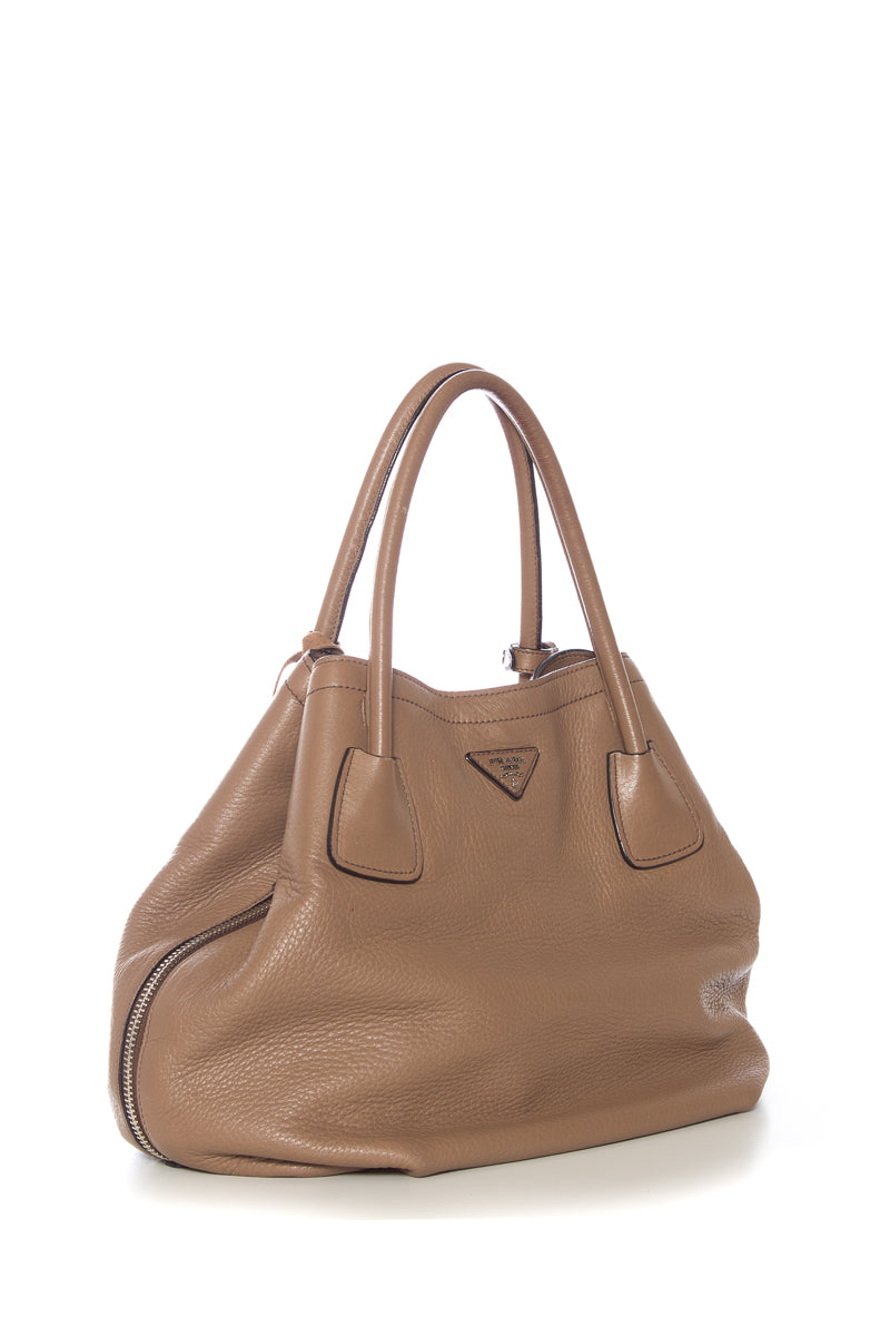 Prada Camel Hobo Shoulder Bag