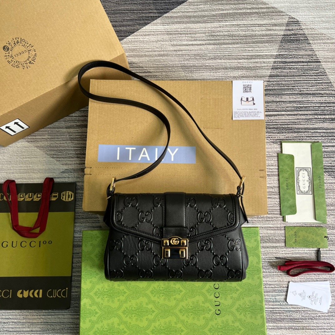 gg , ’s 17.7in Black Small Top Handle Travel Bag