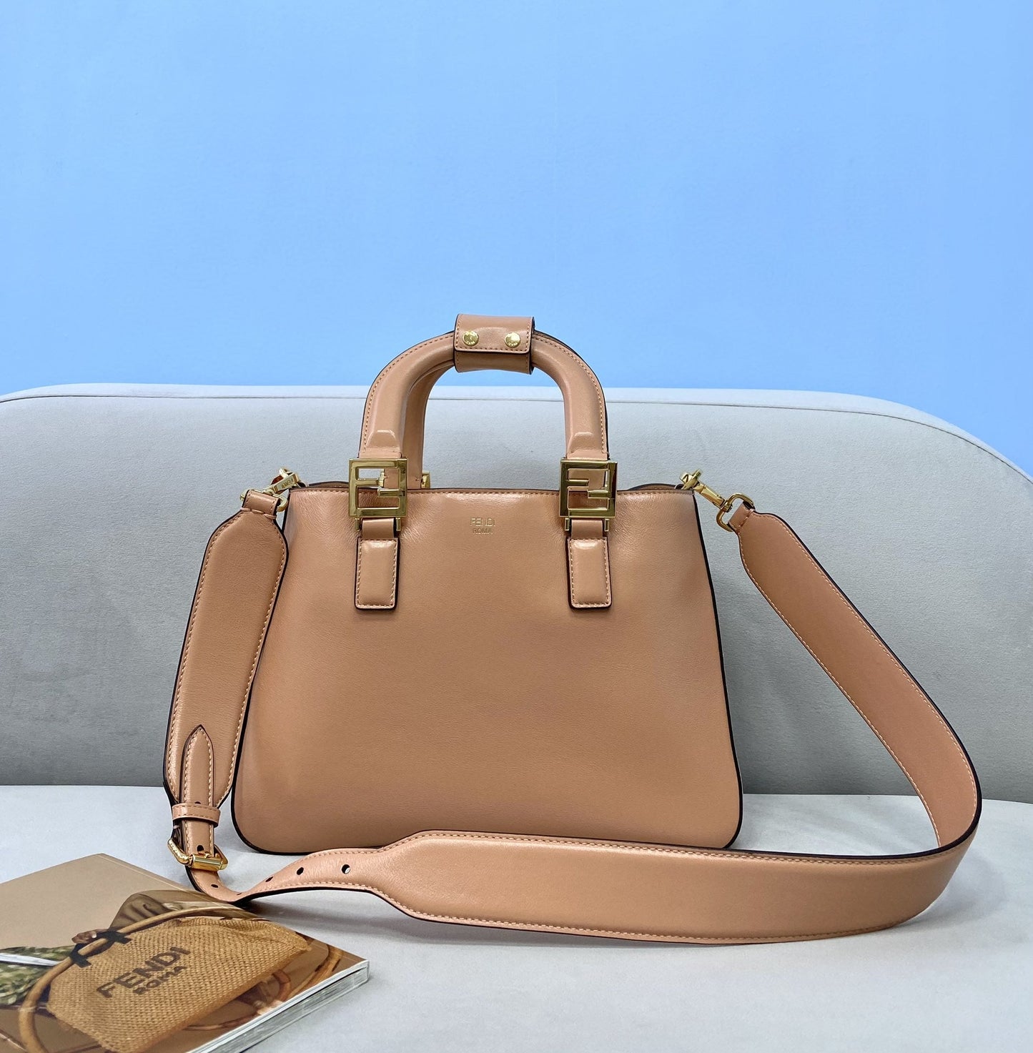 Fendi Top QualityTop Quality FF 38cm Pink Medium Shoulder Bag