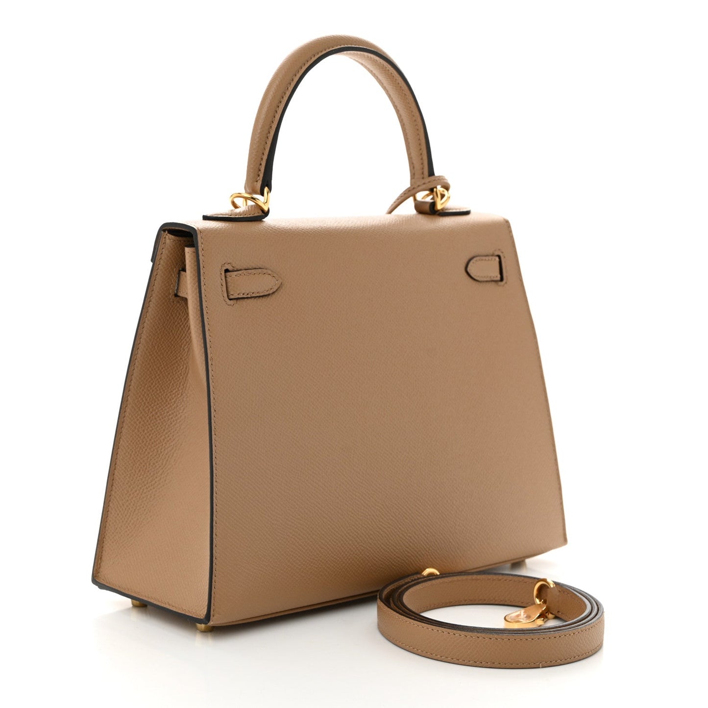 Hermes Epsom Kelly Sellier Chai Handbag Travel Bag