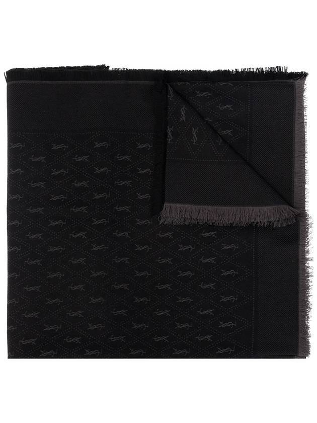 YSL Saint Laurent Saint Laurent Trending Wool Jacquard Silk Cotton Monogram Black Travel Bag
