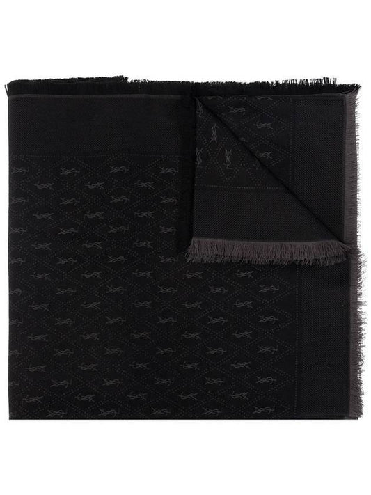 YSL Saint Laurent Saint Laurent Trending Wool Jacquard Silk Cotton Monogram Black Travel Bag