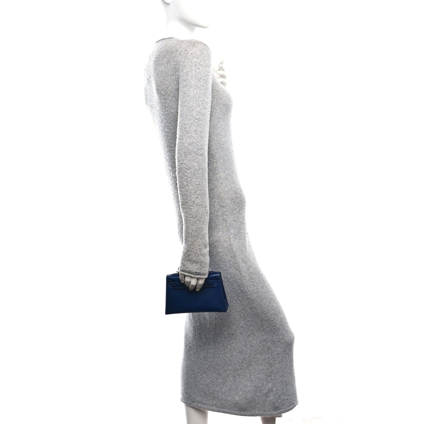 Hermes Box Kelly Sellier Bleu Saphir Handbag Mini Travel Bag