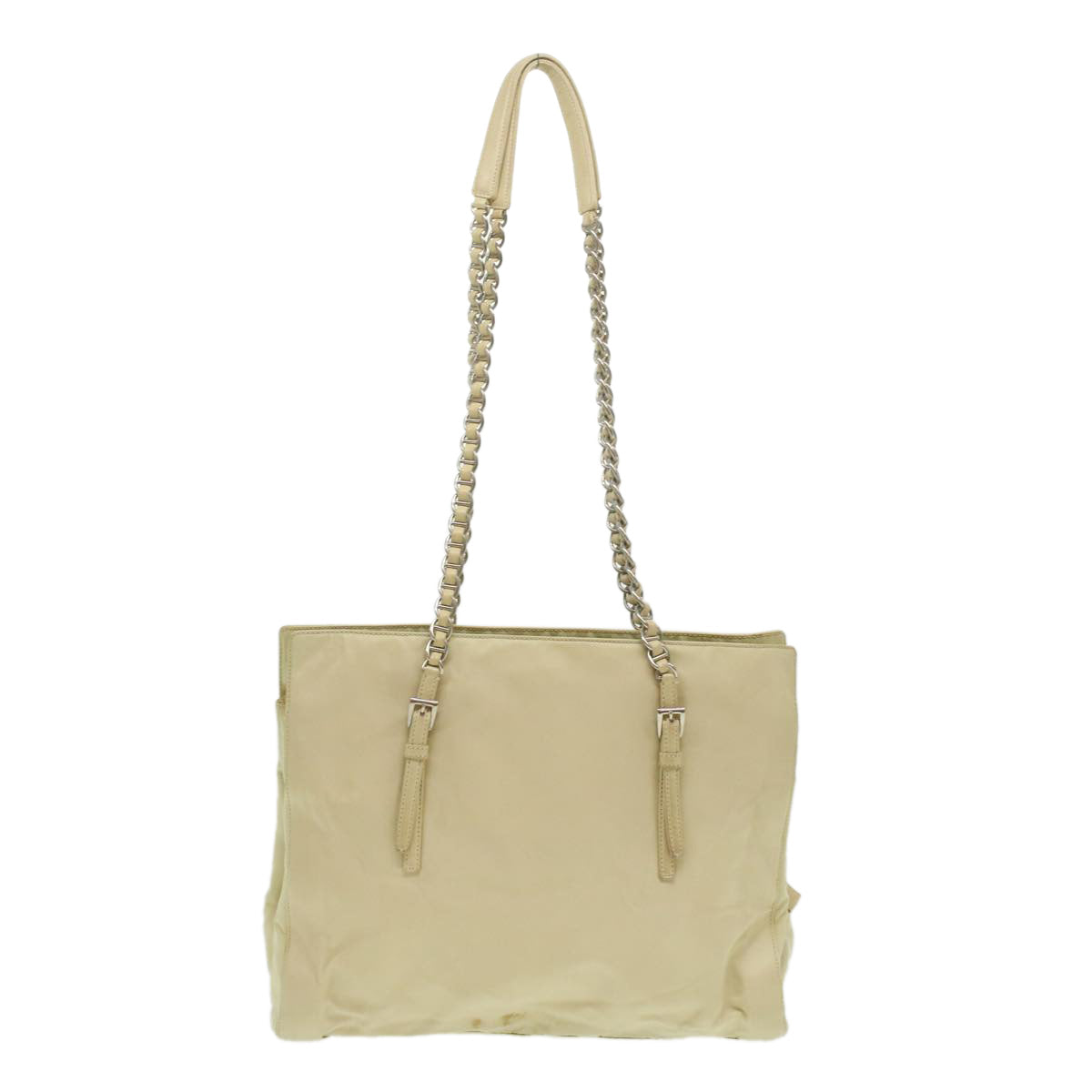 Prada Shoulder Bag Nylon Beige Chain Nylon Beige Ac1622