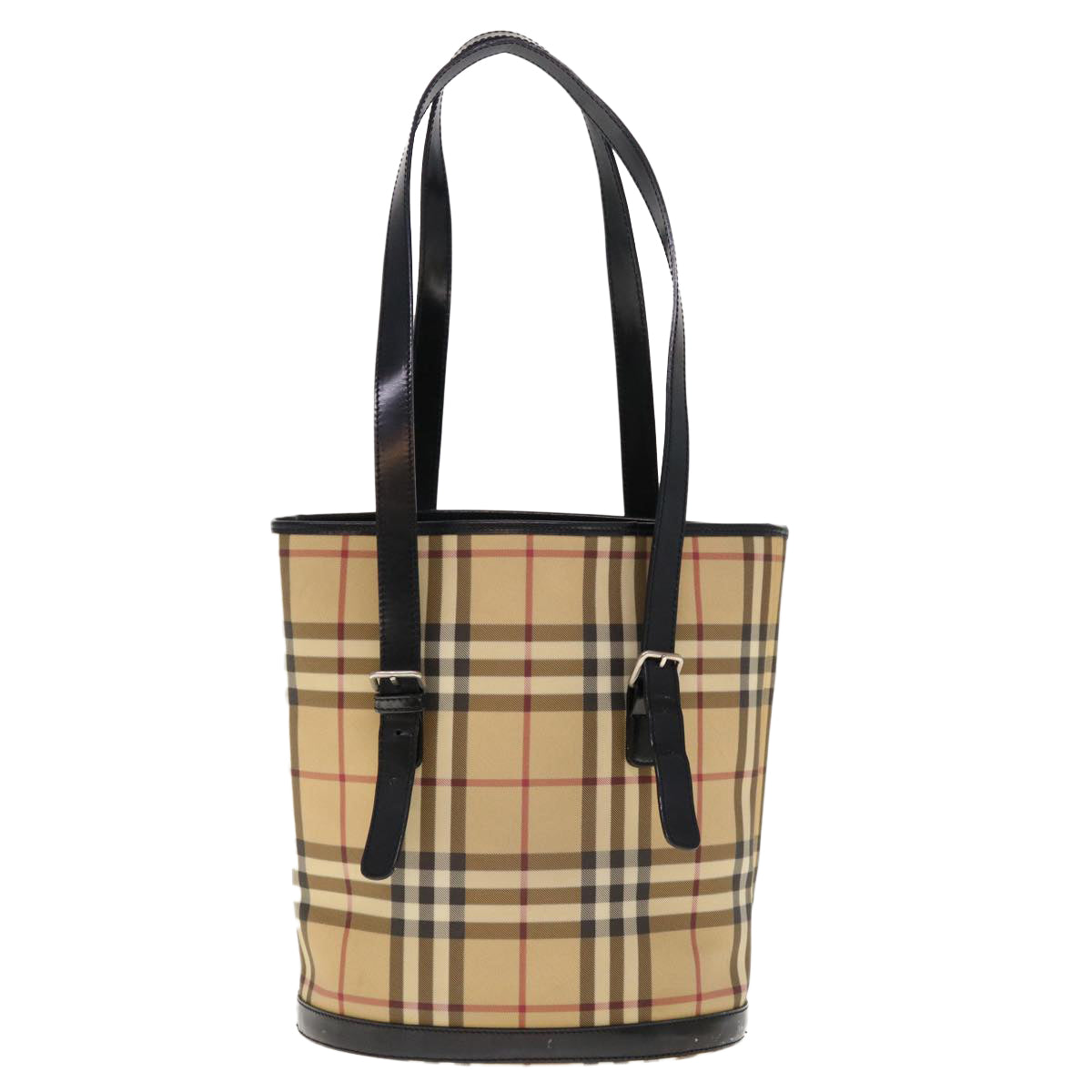 Burberry Luxury Nova Check Shoulder Bag Coated Auth Ac2665 Canvas Beige