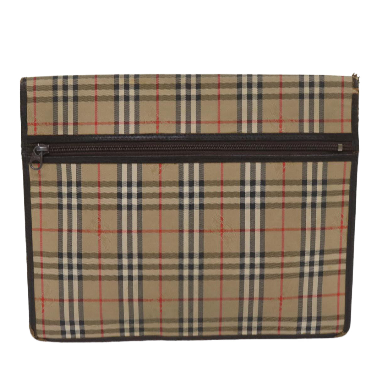 Burberry Luxury ss Nova Check Clutch Bag 2Set Auth Canvas Brown Beige