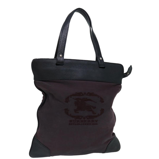 Burberry Luxury Tote Bag Bordeaux Auth Ac2860 Canvas Black