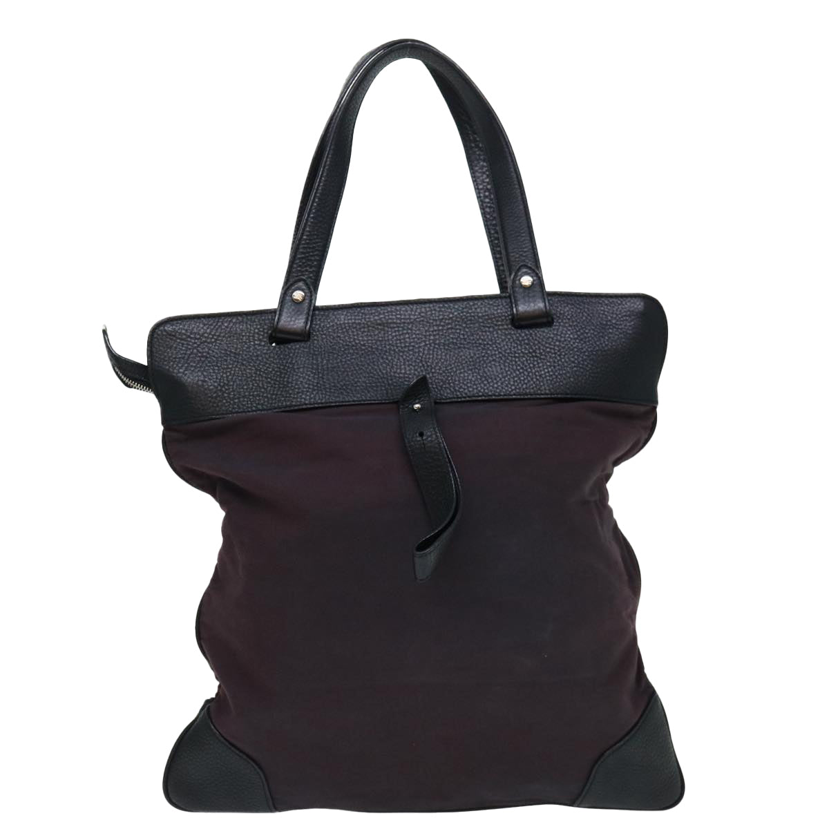 Burberry Luxury Tote Bag Bordeaux Auth Ac2860 Canvas Black
