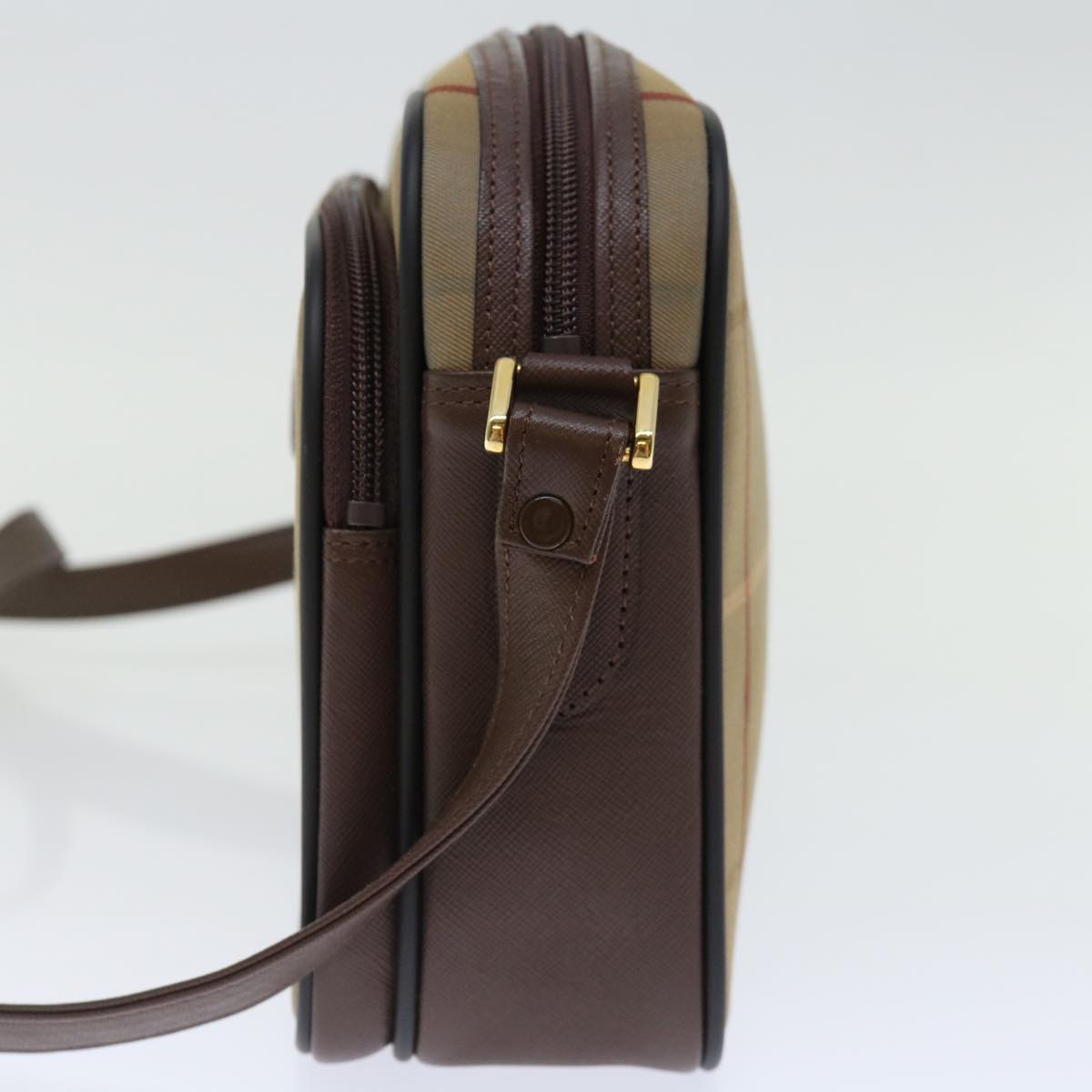 Burberry Luxury ss Nova Check Shoulder Bag Auth Ac2880 Canvas Beige