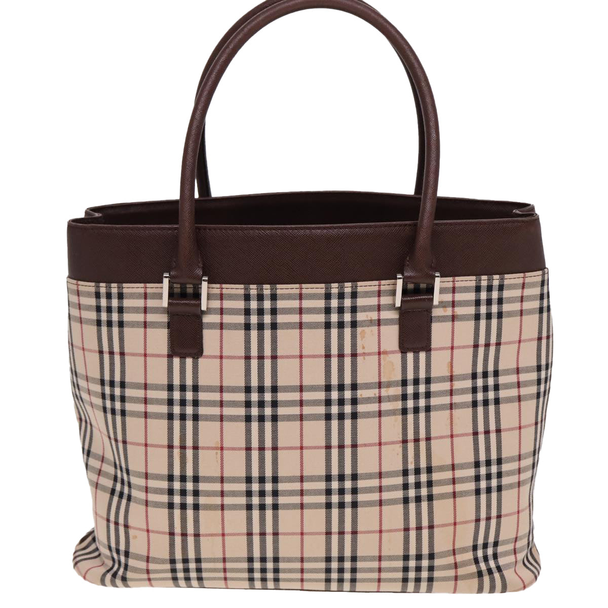 Burberry Luxury Nova Check Tote Bag Auth Ac3071 Canvas Beige