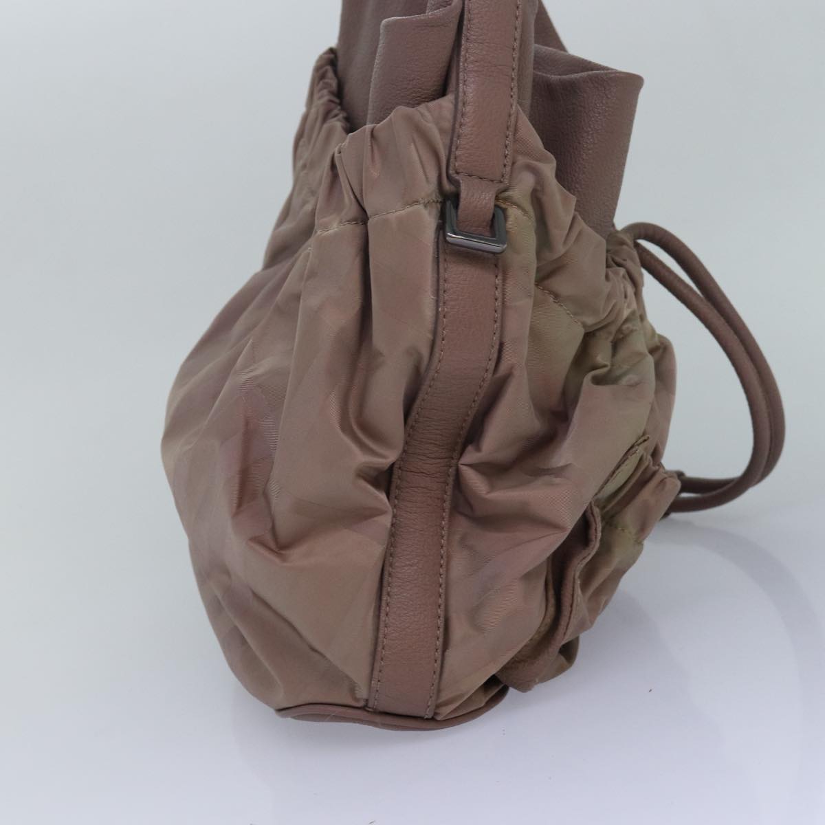 Burberry Luxury Nova Check Shoulder Bag 2Way Auth Ac3125 Leather Beige