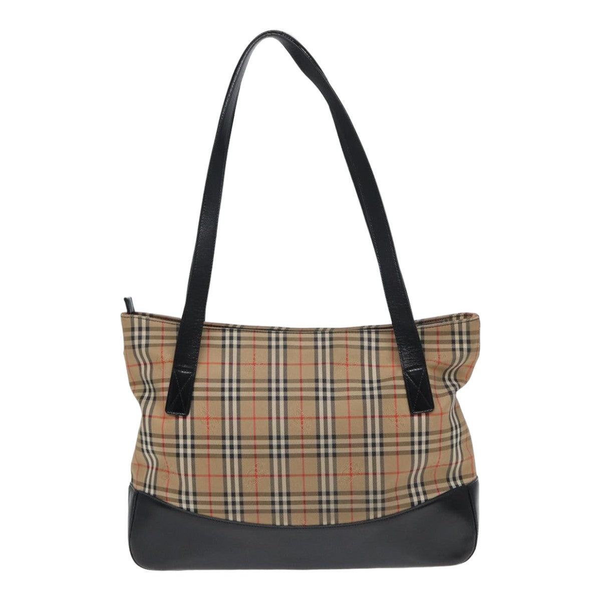 Burberry Luxury Nova Check Tote Bag Auth Ac3130 Canvas Black Beige