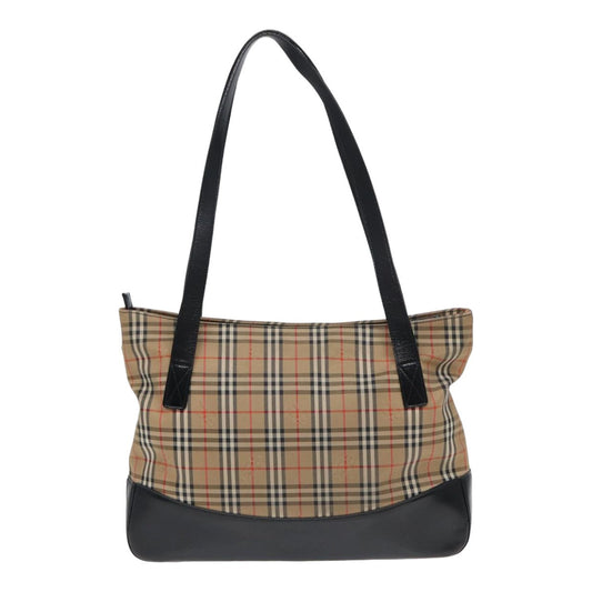 Burberry Luxury Nova Check Tote Bag Auth Ac3130 Canvas Black Beige