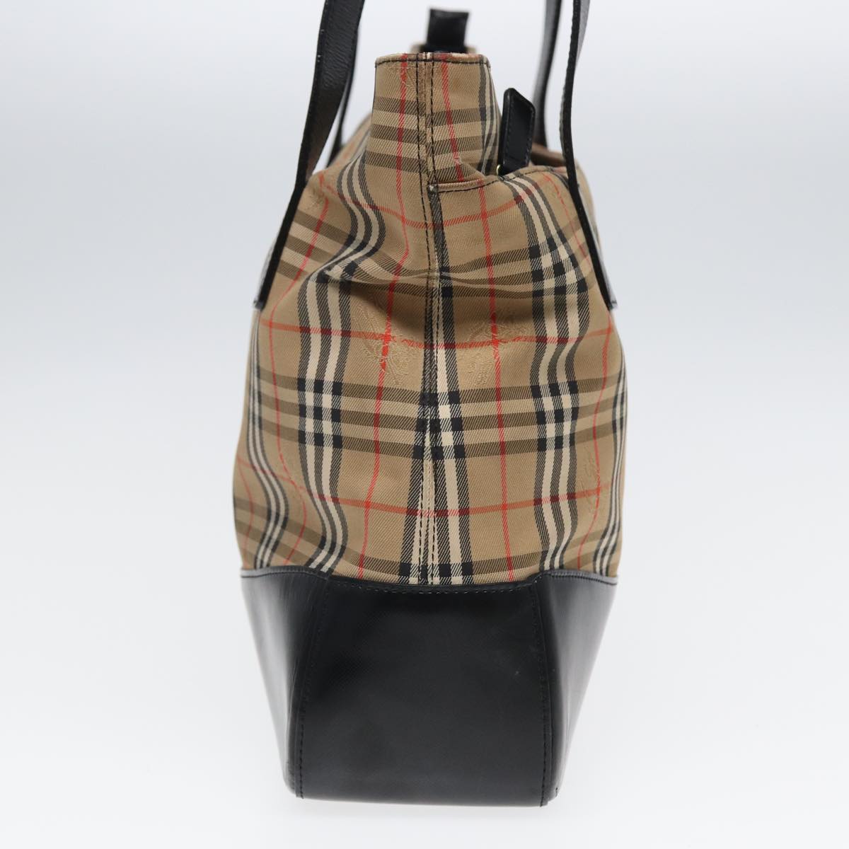 Burberry Luxury Nova Check Tote Bag Auth Ac3130 Canvas Black Beige