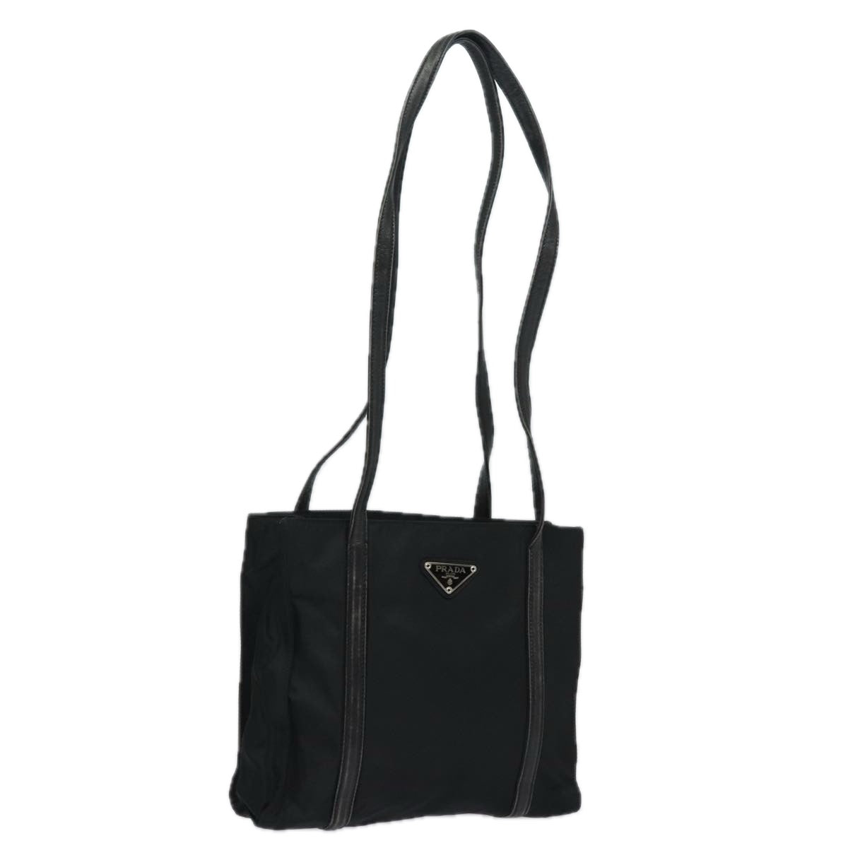 Prada Shoulder Bag Auth Nylon Black Black Auth Ac3142