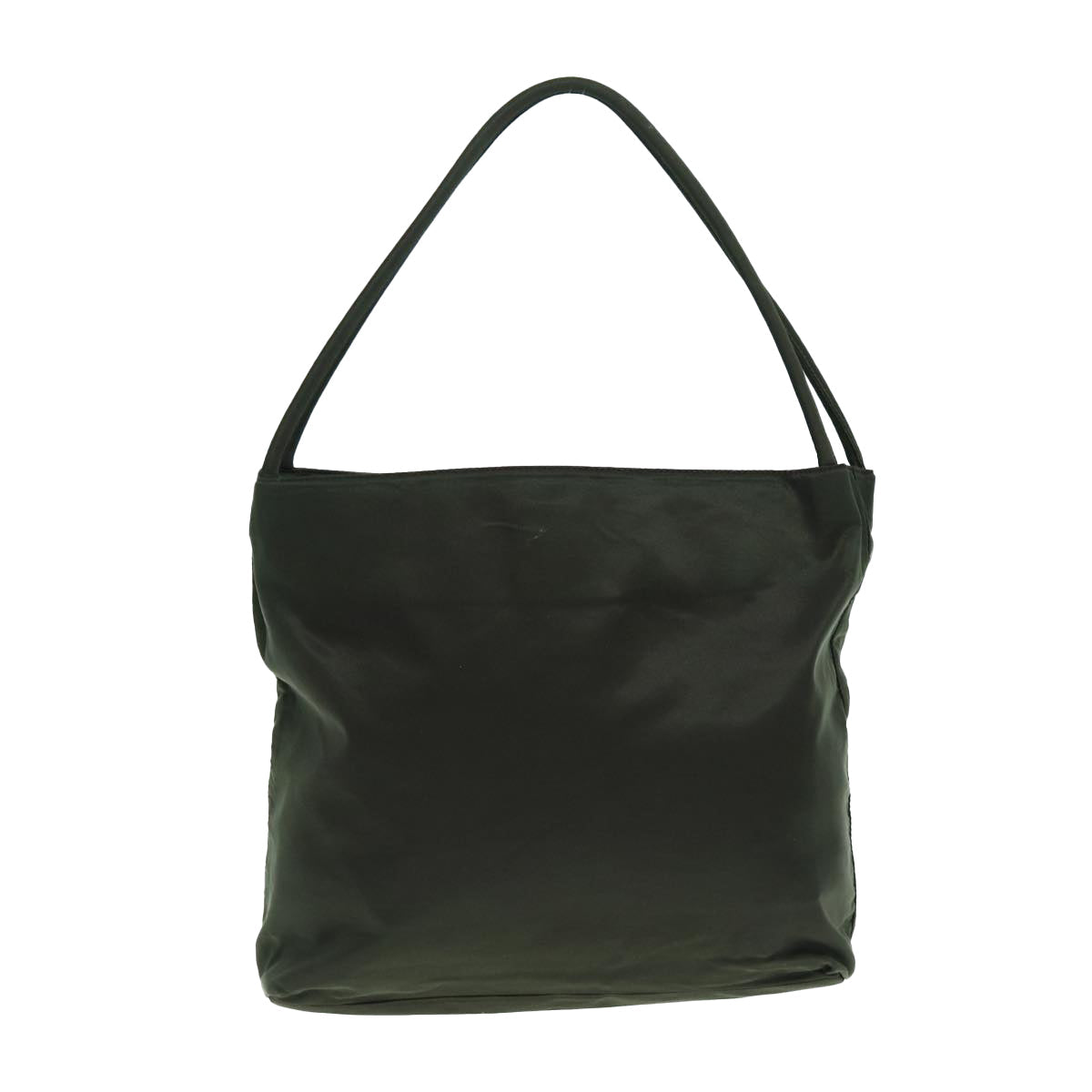 Prada Tote Bag Khaki Auth Nylon Silver Silver Auth Ac3198