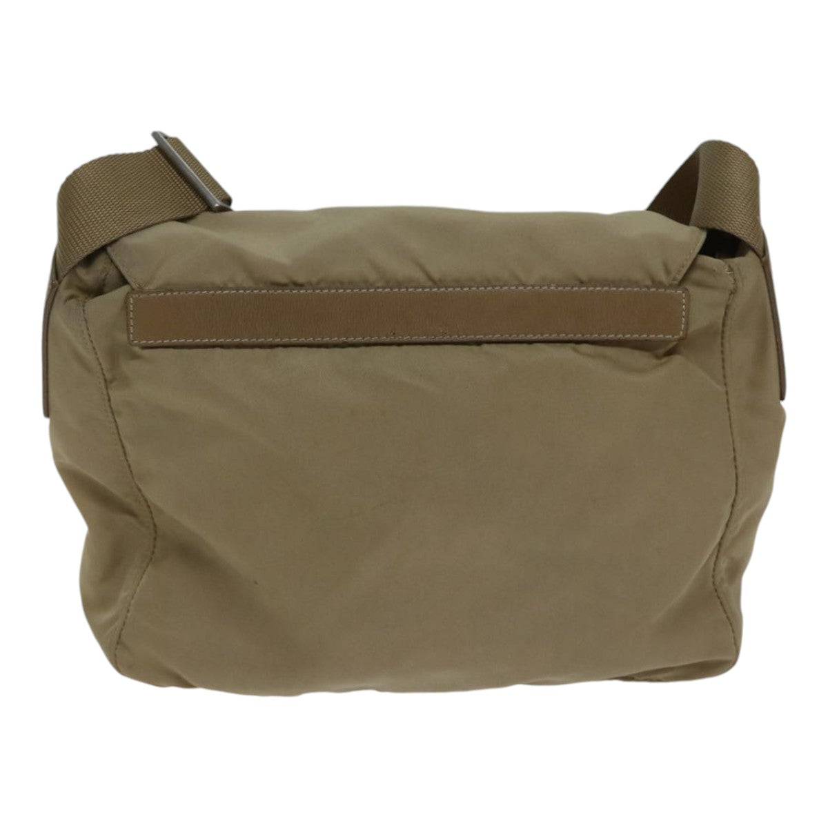 Prada Shoulder Bag Auth Nylon Beige Beige Auth Ac3250