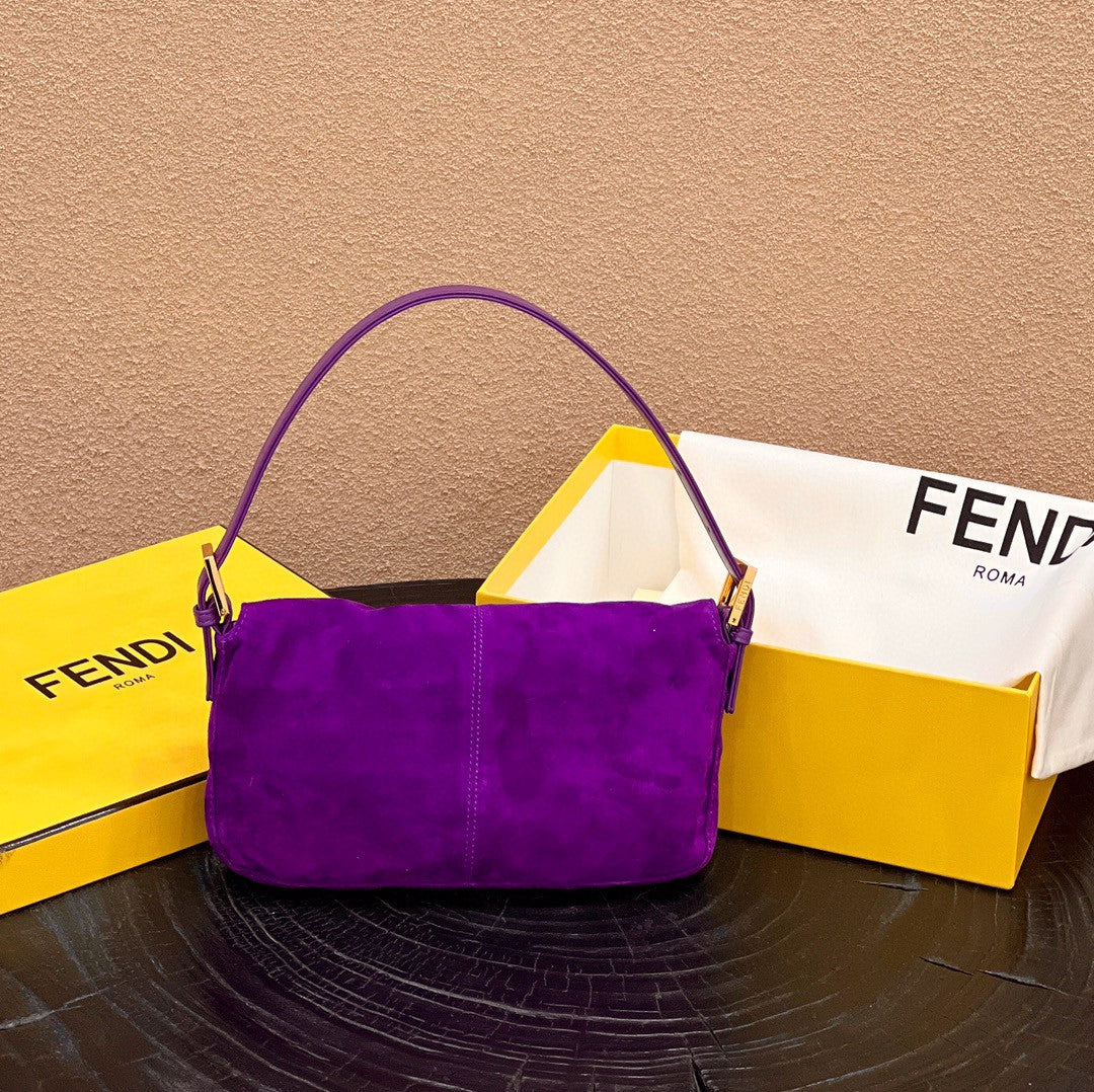 Top QualityTop Quality Baguette Purple Handbag