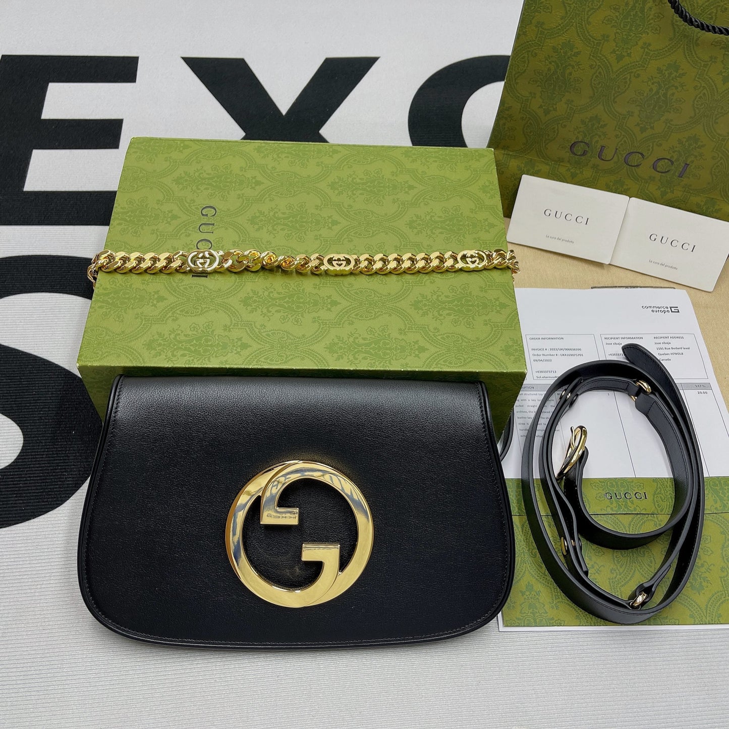 gg Blondie , ’s 11in Black Shoulder Bag
