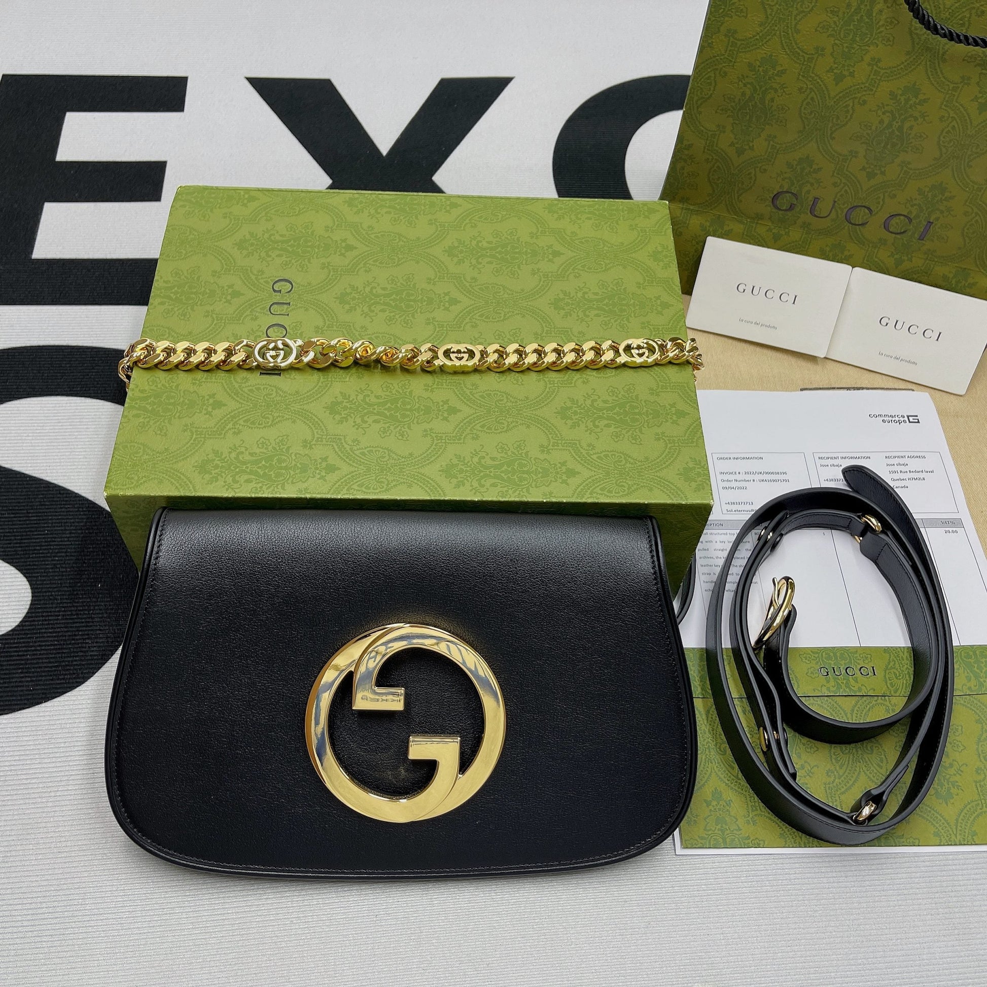gg Blondie , ’s 11in Black Shoulder Bag